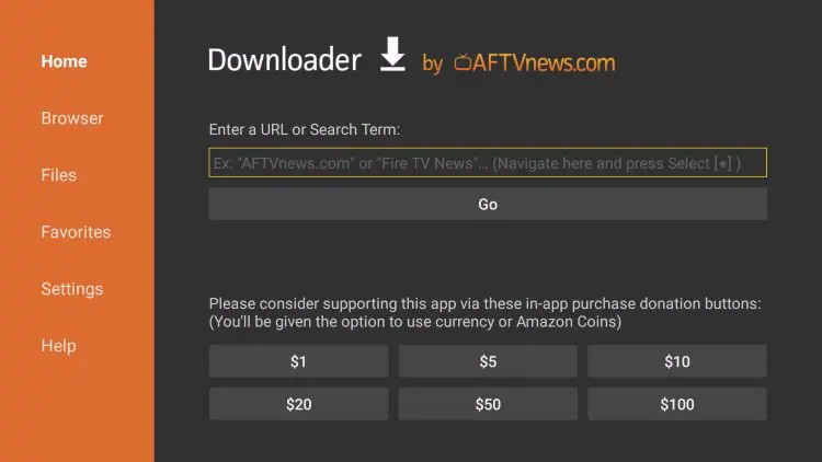 Nedladdningsapp som används för att installera Tivimate på firestick