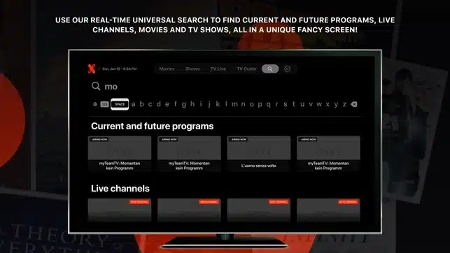 IPTVX app som en bästa app för apple tv