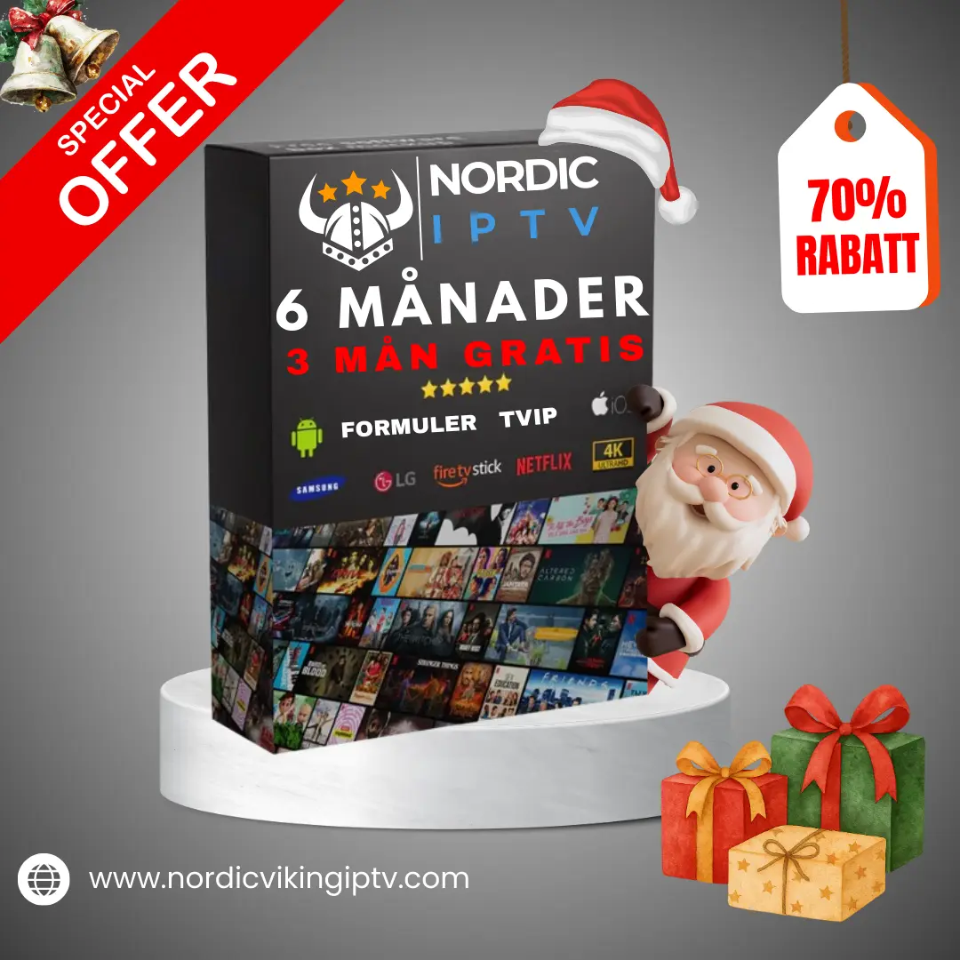 Nordic IPTV : Julspecial 9 Månader (6 + 3 Gratis)